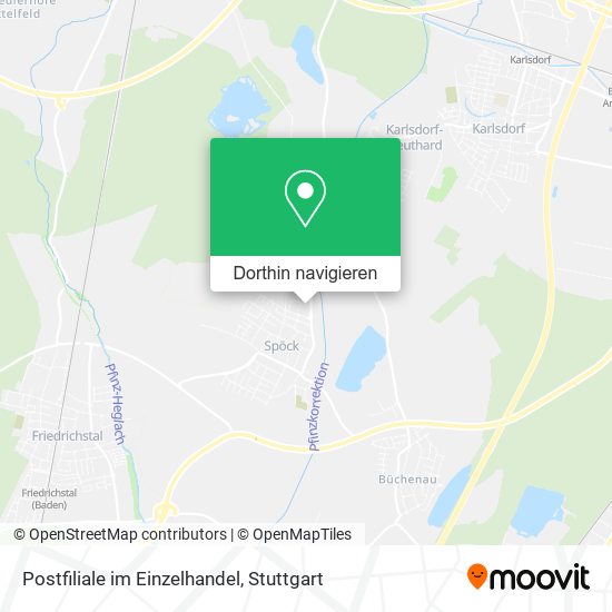 Postfiliale im Einzelhandel Karte