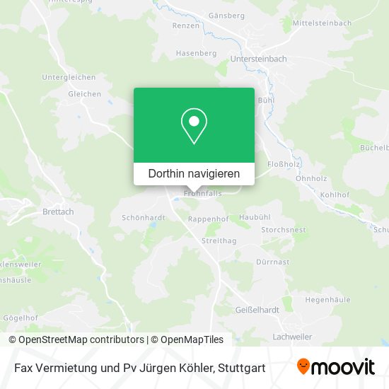 Fax Vermietung und Pv Jürgen Köhler Karte