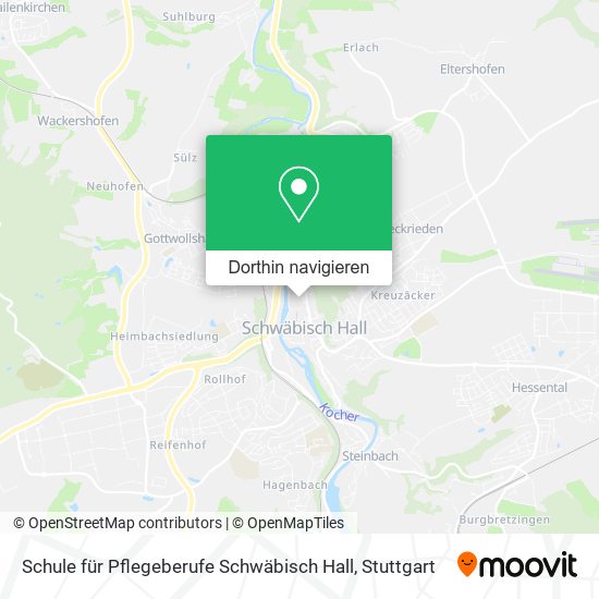 Schule für Pflegeberufe Schwäbisch Hall Karte
