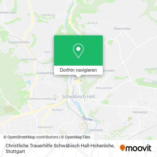 Christliche Trauerhilfe Schwäbisch Hall-Hohenlohe Karte