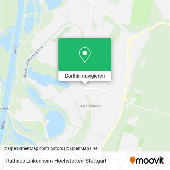 Rathaus Linkenheim-Hochstetten Karte