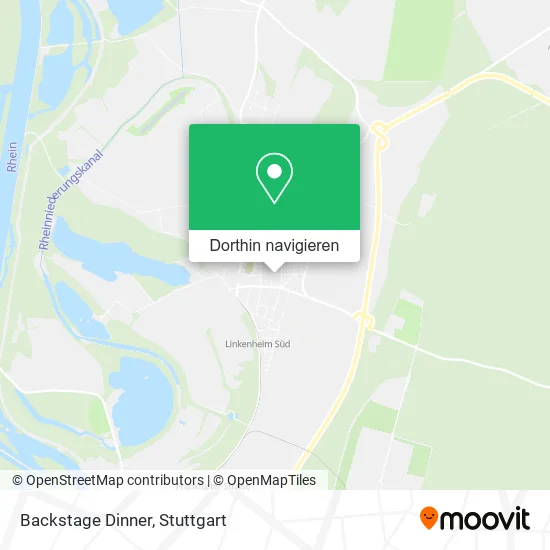 Backstage Dinner Karte