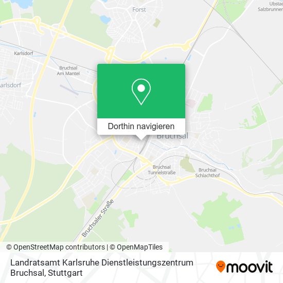Landratsamt Karlsruhe Dienstleistungszentrum Bruchsal Karte