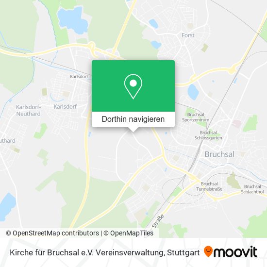 Kirche für Bruchsal e.V. Vereinsverwaltung Karte