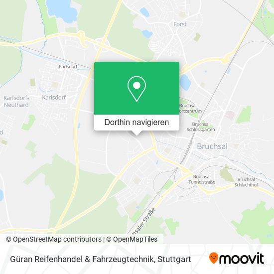 Güran Reifenhandel & Fahrzeugtechnik Karte