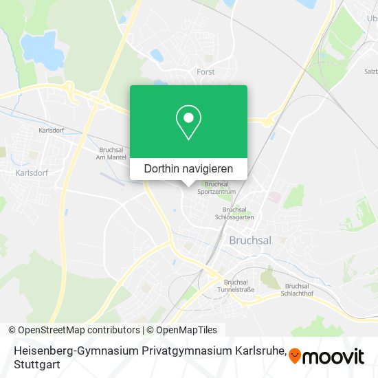 Heisenberg-Gymnasium Privatgymnasium Karlsruhe Karte