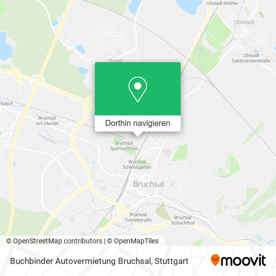 Buchbinder Autovermietung Bruchsal Karte