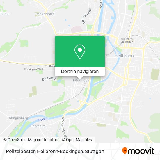 Polizeiposten Heilbronn-Böckingen Karte