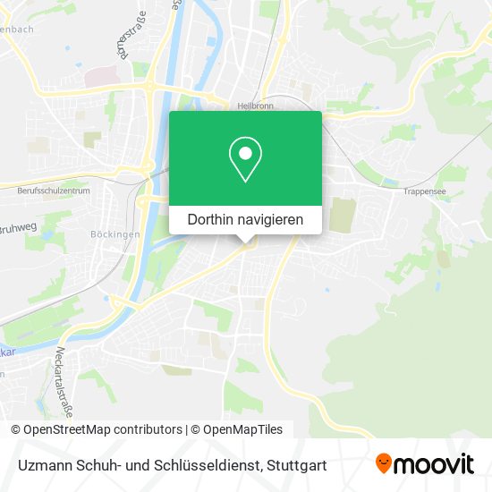 Uzmann Schuh- und Schlüsseldienst Karte