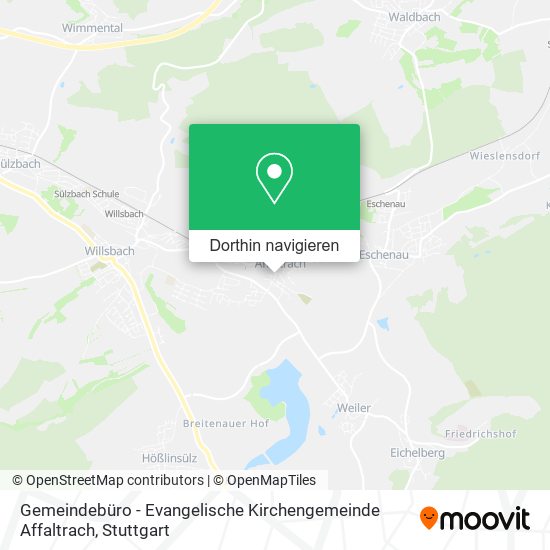 Gemeindebüro - Evangelische Kirchengemeinde Affaltrach Karte