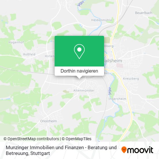 Munzinger Immobilien und Finanzen - Beratung und Betreuung Karte