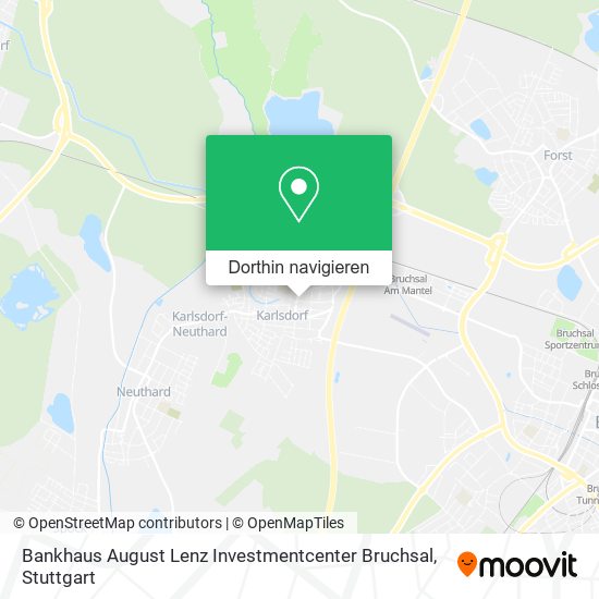 Bankhaus August Lenz Investmentcenter Bruchsal Karte