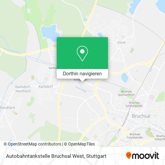 Autobahntankstelle Bruchsal West Karte