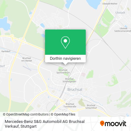 Mercedes-Benz S&G Automobil AG Bruchsal Verkauf Karte