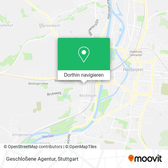 Geschloßene Agentur Karte