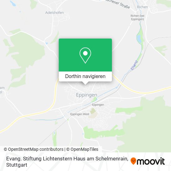 Evang. Stiftung Lichtenstern Haus am Schelmenrain Karte