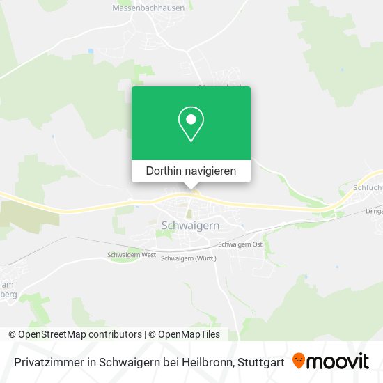 Privatzimmer in Schwaigern bei Heilbronn Karte