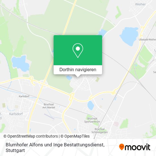 Blumhofer Alfons und Inge Bestattungsdienst Karte
