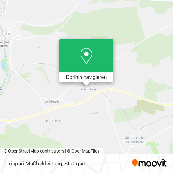 Trispari Maßbekleidung Karte