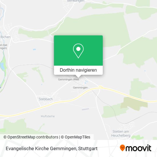 Evangelische Kirche Gemmingen Karte