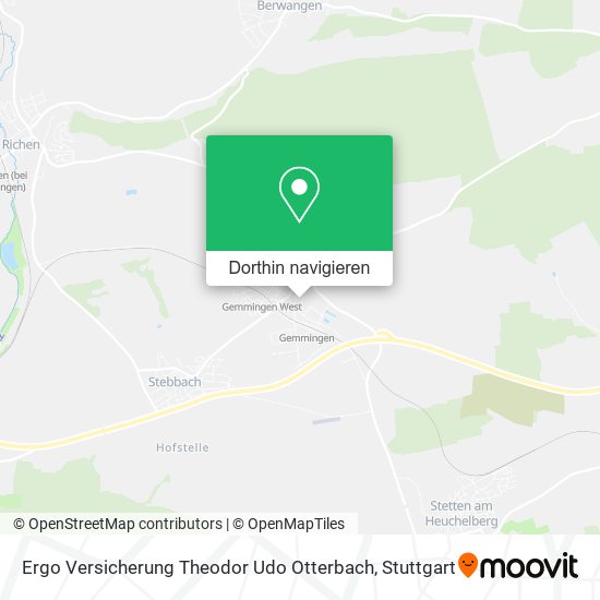 Ergo Versicherung Theodor Udo Otterbach Karte
