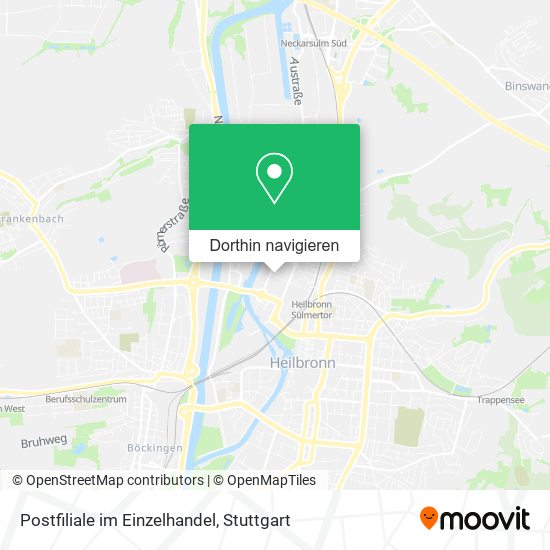 Postfiliale im Einzelhandel Karte