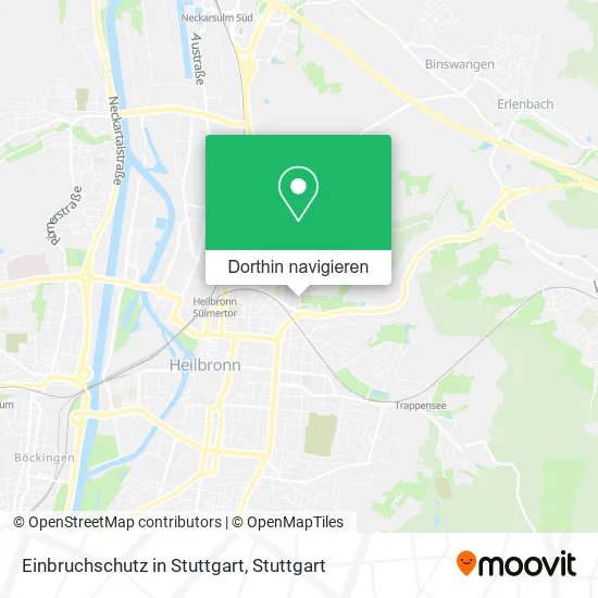 Einbruchschutz in Stuttgart Karte