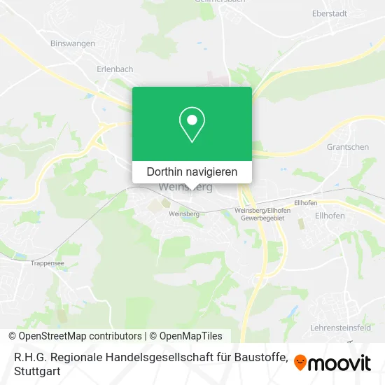 R.H.G. Regionale Handelsgesellschaft für Baustoffe Karte