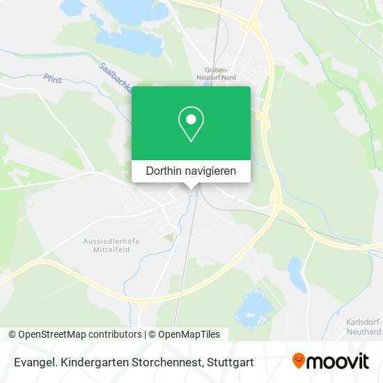 Evangel. Kindergarten Storchennest Karte