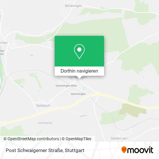 Post Schwaigerner Straße Karte