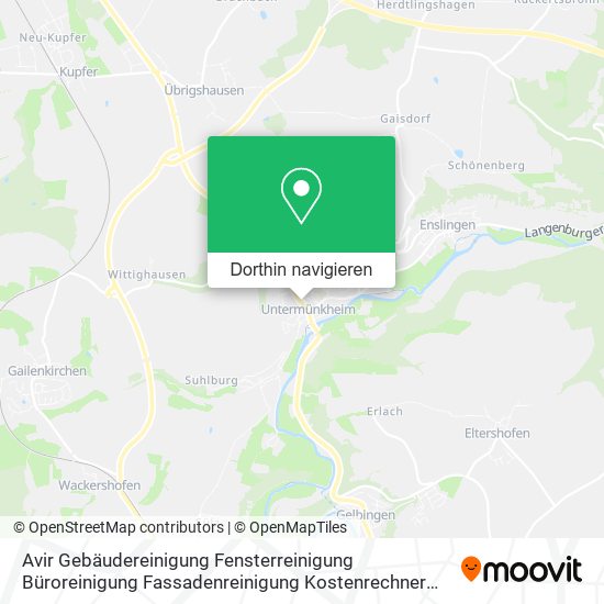 Avir Gebäudereinigung Fensterreinigung Büroreinigung Fassadenreinigung Kostenrechner Reinigung Baur Karte