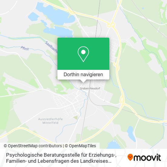 Psychologische Beratungsstelle für Erziehungs-, Familien- und Lebensfragen des Landkreises Karlsruh Karte