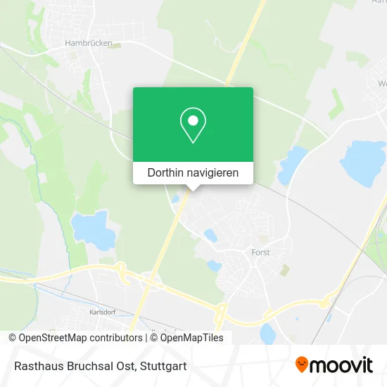 Rasthaus Bruchsal Ost Karte