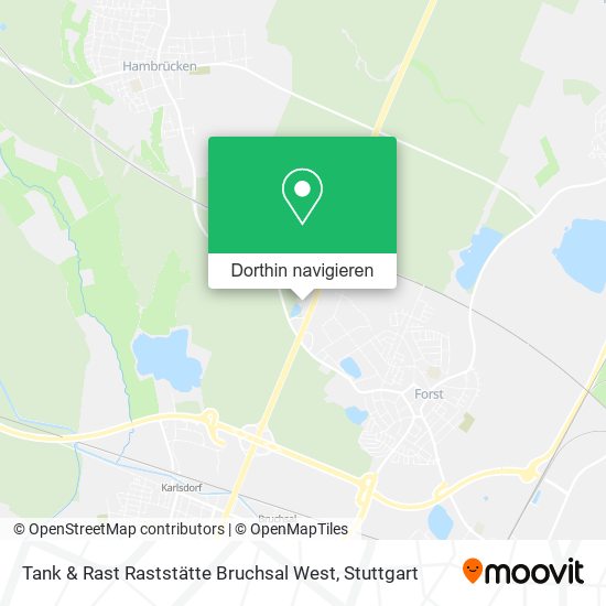 Tank & Rast Raststätte Bruchsal West Karte