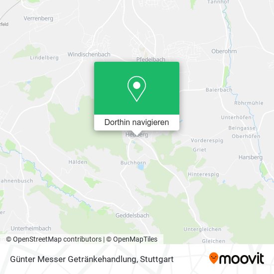 Günter Messer Getränkehandlung Karte