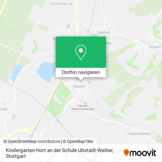 Kindergarten Hort an der Schule Ubstadt-Weiher Karte
