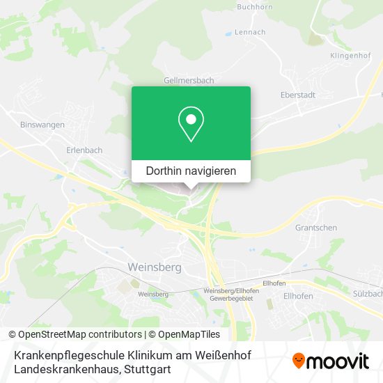 Krankenpflegeschule Klinikum am Weißenhof Landeskrankenhaus Karte