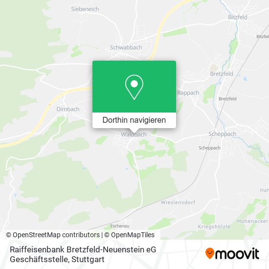 Raiffeisenbank Bretzfeld-Neuenstein eG Geschäftsstelle Karte