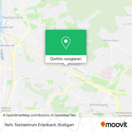 Refo Testzentrum Erlenbach Karte