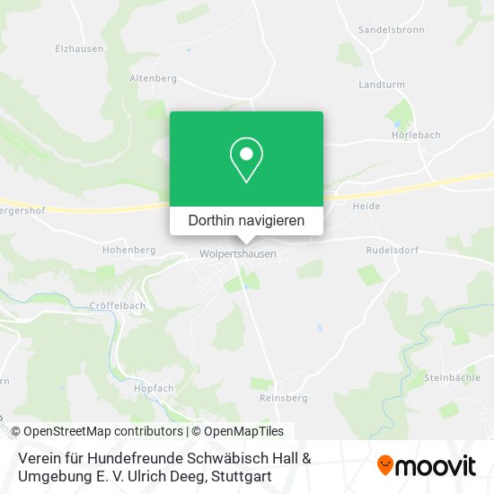 Verein für Hundefreunde Schwäbisch Hall & Umgebung E. V. Ulrich Deeg Karte