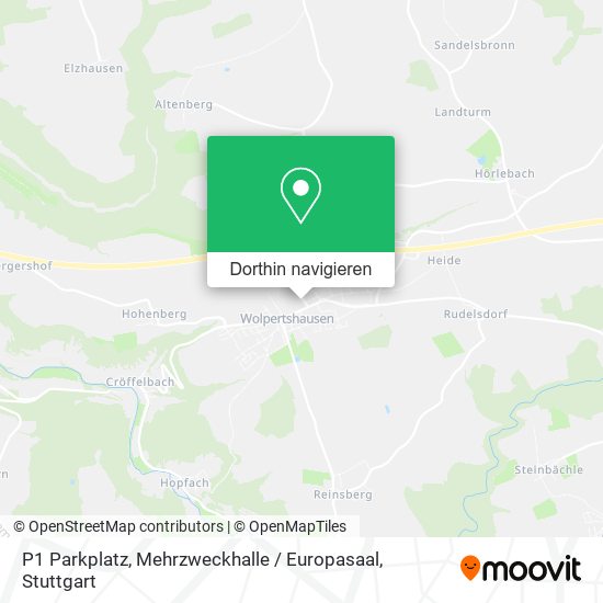 P1 Parkplatz, Mehrzweckhalle / Europasaal Karte