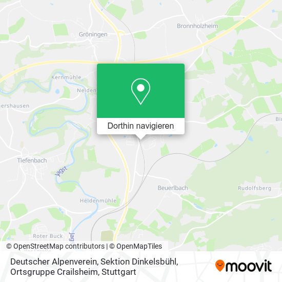 Deutscher Alpenverein, Sektion Dinkelsbühl, Ortsgruppe Crailsheim Karte
