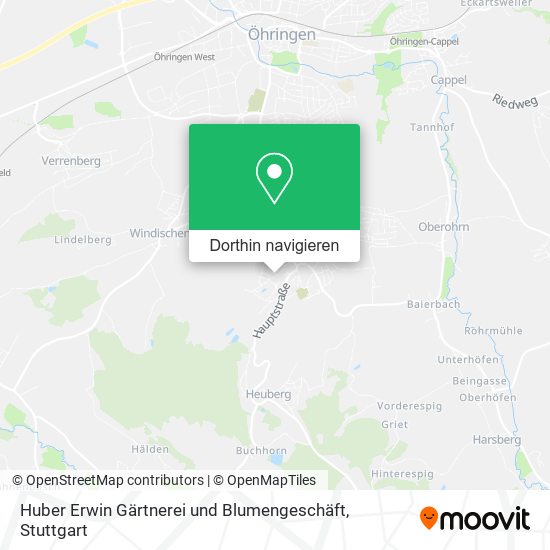 Huber Erwin Gärtnerei und Blumengeschäft Karte