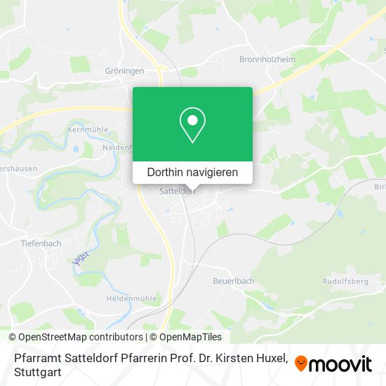 Pfarramt Satteldorf Pfarrerin Prof. Dr. Kirsten Huxel Karte