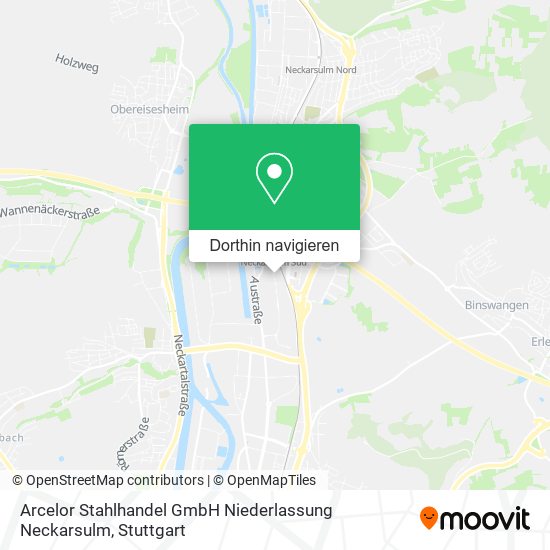 Arcelor Stahlhandel GmbH Niederlassung Neckarsulm Karte