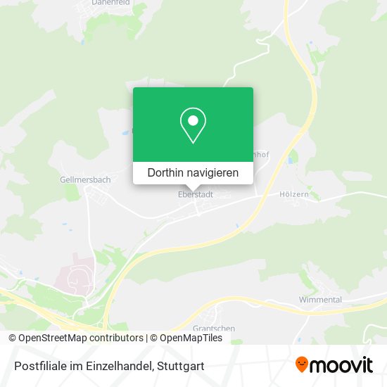 Postfiliale im Einzelhandel Karte