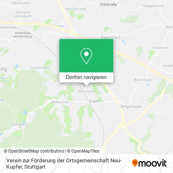 Verein zur Förderung der Ortsgemeinschaft Neu-Kupfer Karte