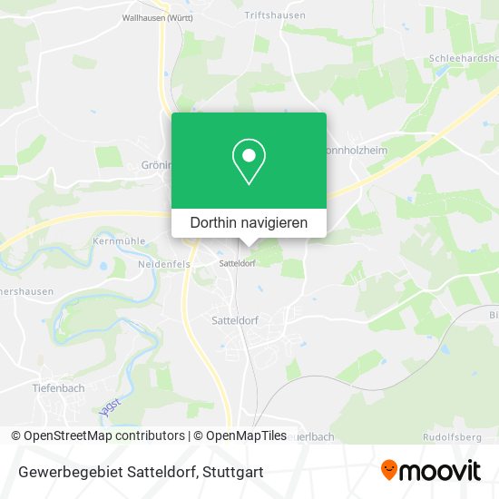 Gewerbegebiet Satteldorf Karte