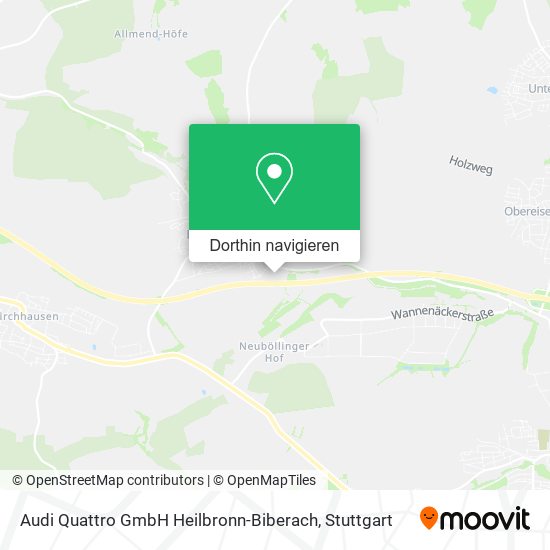 Audi Quattro GmbH Heilbronn-Biberach Karte