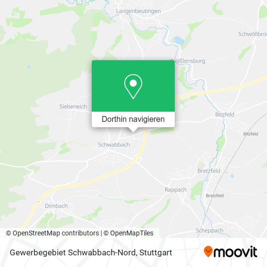 Gewerbegebiet Schwabbach-Nord Karte